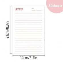 Tlenpo 1 件 A5 撕纸记事本，50 张 100gsm 厚纸，8.3x5.5 英寸，适用于计划、办公室、返校、家庭使用、笔记本、备忘录、便签、记事本 - 均碼 - 查看 9