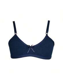 Kit C/ 5 Sutiã Juvenil Infantil Menina Moça Adolescente Cotton Algodão Com Colchete Atrás