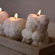 1 Peça Molde de Silicone em Formato de Urso, Molde Artesanal DIY para Fazer Velas, Decoração de Feriados, Acessório para Casa