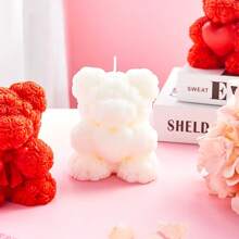 1 Peça Molde de Silicone em Formato de Urso, Molde Artesanal DIY para Fazer Velas, Decoração de Feriados, Acessório para Casa