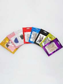 50 piezas/set Bolsa autosellante, bolsa de película de poliéster a prueba de olores, bolsa de plástico autosellable y resellable, bolsa sellada para joyas, bolsa de regalo, bolsa sellada, bolsa de papel de aluminio