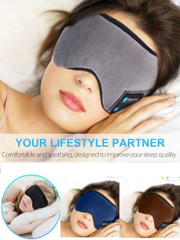 Office Sleep Headphones Wireless Headband Sleeping Eye Mask For Mom Women Men Wireless Music Earbuds Earphones For Lying Down Sleepers Built-In HD Speakers Cool Gadgets Unique Gifts