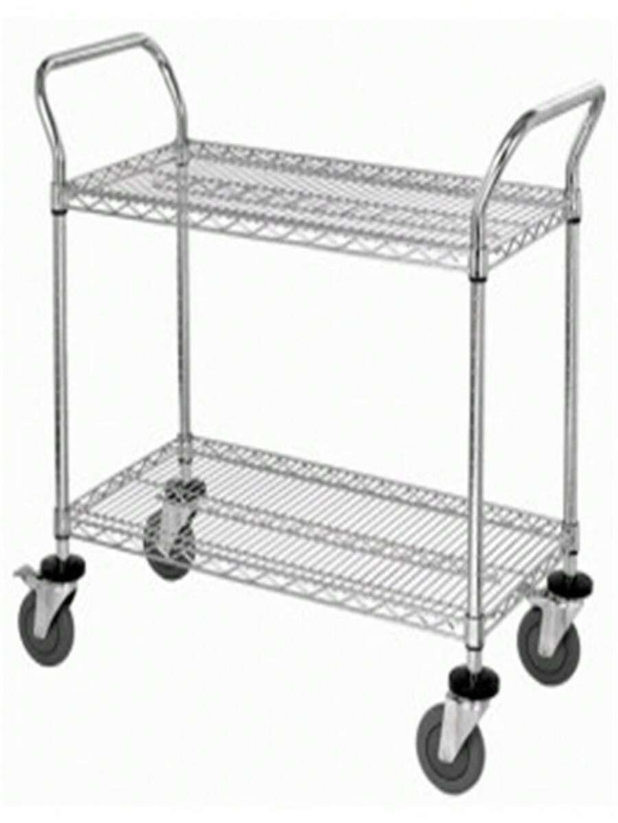 2 Shelf Wire Shelving Utility Cart - 18 X 36 X 37.5 In. - 彩色 - 查看 1