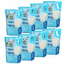 Nobleza - Arena para Gatos de sílice Camada para Gatitos de Gel de Diamante 3.8L Absorbente, Cómodo Biodegradable Sabor a Limon - Blanco - Ver 10