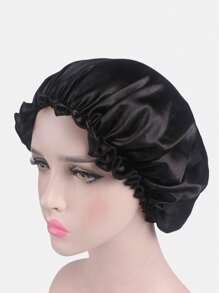 3pcs/Set Satin Butterfly Printed Lace Nightcap, Home Cap, Makeup Cap, Hair Turban Silk Bonnet Satin Bonnet - Multicolor - View 15