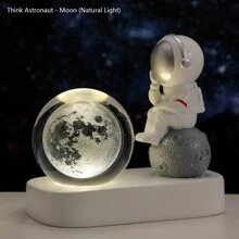 1 件 LED 宇航员小夜灯、水晶球装饰、办公室宇航员装饰、USB 电脑桌面装饰、家居装饰、送给朋友的礼物、圣诞节节日礼物 - 太空人水晶裝飾擺飾 - 查看 20