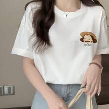 Cute Studio Rabbits Aesthetich Unisex T-Shirt - 白色 - 查看 2