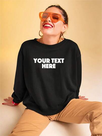 Custom Front Sweatshirt, Custom Comfort Colors Sweater, Custom Back Design, Your Custom Text Vintage Sweatshirt, Custom Logo Design Ornamental Stylish,Fashion,Hipster,Contracted,Cozy,Easy Costume,Modest Fashion,Minimal Chic Unique,Personalized,Customized Christmas Clothes Women,Belle Costume,Long Sleeve Shirt,Girls Fall Clothes,Winter Clothes For Women Ideal Gifts