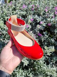 New Children's Sneakers With Rhinestone Detail In Various Colors - 紅色 - 查看 3