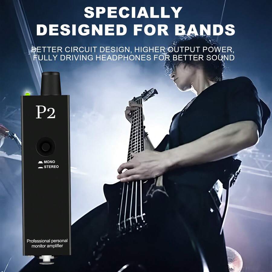 P2 Portable In Ear Monitor Amplifier, Headphone Amp With XLR And TRS ...