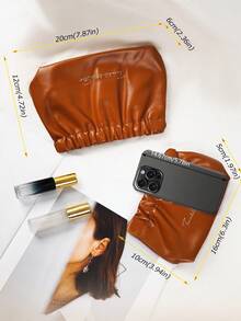 1 件/套 浅色弹力皱褶收纳袋 口红袋 钥匙化妆袋 收纳袋 随身包 内置便携大容量迷你包 多尺寸休闲旅行收纳包 美容包 美容工具收纳 旅行必需品 珠宝首饰收纳包，唇油收纳包 学校宿舍必需品，护肤包 美容包 包装盒，旅行必需品 便携式手拿包 度假必需品 旅行必需品 女士眼镜盒 太阳镜盒 - 棕色 - 查看 5