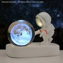 1 件 LED 宇航员小夜灯、水晶球装饰、办公室宇航员装饰、USB 电脑桌面装饰、家居装饰、送给朋友的礼物、圣诞节节日礼物 - 太空人水晶裝飾擺飾 - 查看 8