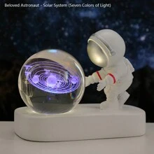 1 件 LED 宇航员小夜灯、水晶球装饰、办公室宇航员装饰、USB 电脑桌面装饰、家居装饰、送给朋友的礼物、圣诞节节日礼物 - 太空人水晶裝飾擺飾 - 查看 7