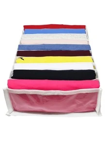 Kit de 2 organizadores de armario G de 34x26x10 para cajón, cómoda, ropero, organizador para camisas, pantalones cortos, blusas, ropa, con 10 nichos, decoraciones transparentes y blancas con sesgos para Halloween, disfraces de Halloween, decoración de otoño, decoración de festivales