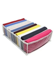 Kit de 2 organizadores de armario G de 34x26x10 para cajón, cómoda, ropero, organizador para camisas, pantalones cortos, blusas, ropa, con 10 nichos, decoraciones transparentes y blancas con sesgos para Halloween, disfraces de Halloween, decoración de otoño, decoración de festivales