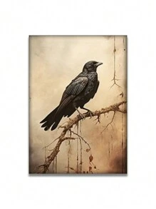 1 件，帆布印刷画，现代艺术，鬼屋海报，帆布万圣节装饰，万圣节乌鸦壁画，恐怖鬼魂万圣节版画，房间装饰用品，无框墙面艺术海报，客厅沙发背景装饰，门厅走廊装饰，家居装饰，卧室装饰，浴室装饰，房间装饰，办公室装饰，学校装饰，艺术礼品，PVC 硬管包装 - 彩色 - 查看 14