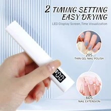 Mini LED New Nail Dryer Machine Quick Dry USB Rechargeable Mini Flashlight Pen For Curing All Nail Gel Professional Nail Lamp - Vàng - Xem 2