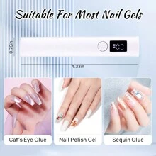 Mini LED New Nail Dryer Machine Quick Dry USB Rechargeable Mini Flashlight Pen For Curing All Nail Gel Professional Nail Lamp - Vàng - Xem 6