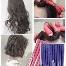 10Pcs Flexible Heatless Hair Rollers(Random Color), Bendy Twist Curling Rods For DIY Soft Foam Curls Hair Styling Tools - Multicolor - View 3