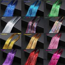 Hair Tinsel Kit, 12 Colors Tinsel Hair Extensions With Tools, Glitter Fairy Hair Sparkingly Hairpiece For Party Halloween Christmas New Year - Multicolor - View 5