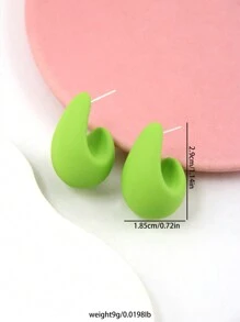 10對/套圓形裝飾耳釘 - 彩色 - 查看 7