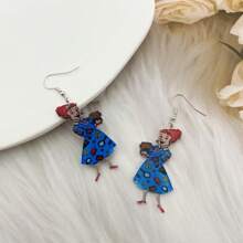 Vintage-Inspired Teacher's Day Acrylic Drop & Dangle Earrings ,Perfect Gift For Students And Teachers, Suitable For Daily Wear And Campus Events - All Seasons Compatible