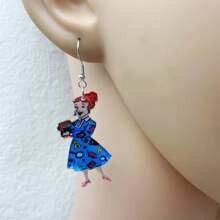 Vintage-Inspired Teacher's Day Acrylic Drop & Dangle Earrings ,Perfect Gift For Students And Teachers, Suitable For Daily Wear And Campus Events - All Seasons Compatible