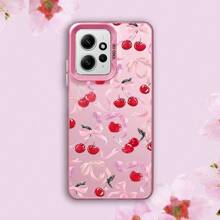 1pc Cherry Bowknot Phone Case Compatible With Xiaomi Redmi Note 13 12 11 Pro Plus 10 9 9S 13C 12C A3 A1 A2 12S 11S 10S Silicone Matte Cover Soft - Pink - View 6