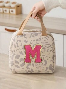 1 件字母午餐袋，男女通用，防漏隔热柔软大号午餐冷藏袋 - 可重复使用午餐盒，适用于办公室工作、学校野餐、海滩、学校收纳袋、教师储物袋、教室袋、教室收纳袋、女士午餐盒袋、女士学校用品配件袋、学校配件、学校用品 - 米色 - 查看 4