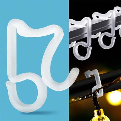 Ganchos para colgar luces de Navidad en canaletas, clips resistentes a la intemperie para decorar con luces de Navidad y Halloween