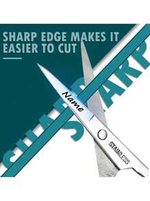 1PC Laser Customized Eyebrow Scissors Stainless Steel Eyelashes Nose Hair Remove Round Point Head Trimmer Personal Care Round Head Small Beard Eyebrow Facial Hair Cut Trimming Men And Women Makeup Beauty Tools - Multicolor - View 10