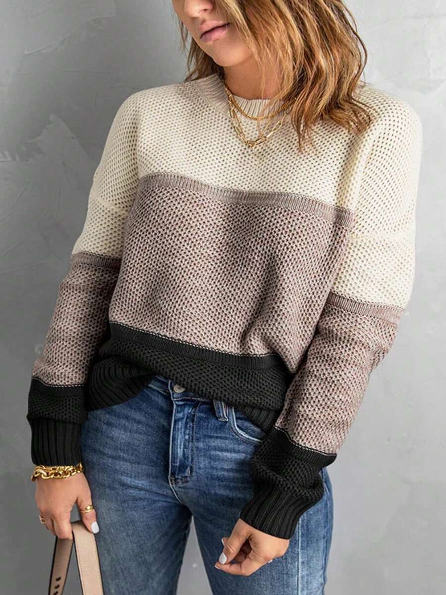 Áo len chui đầu khối màu dành cho nữ - Nhiều màu - Xem 1