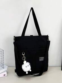 حقيبة كتف بطبعة كرتونية للطلاب في المدرسة الابتدائية والإعدادية ، حقيبة سعة كبيرة عادية - الأسود - مشاهدة 7