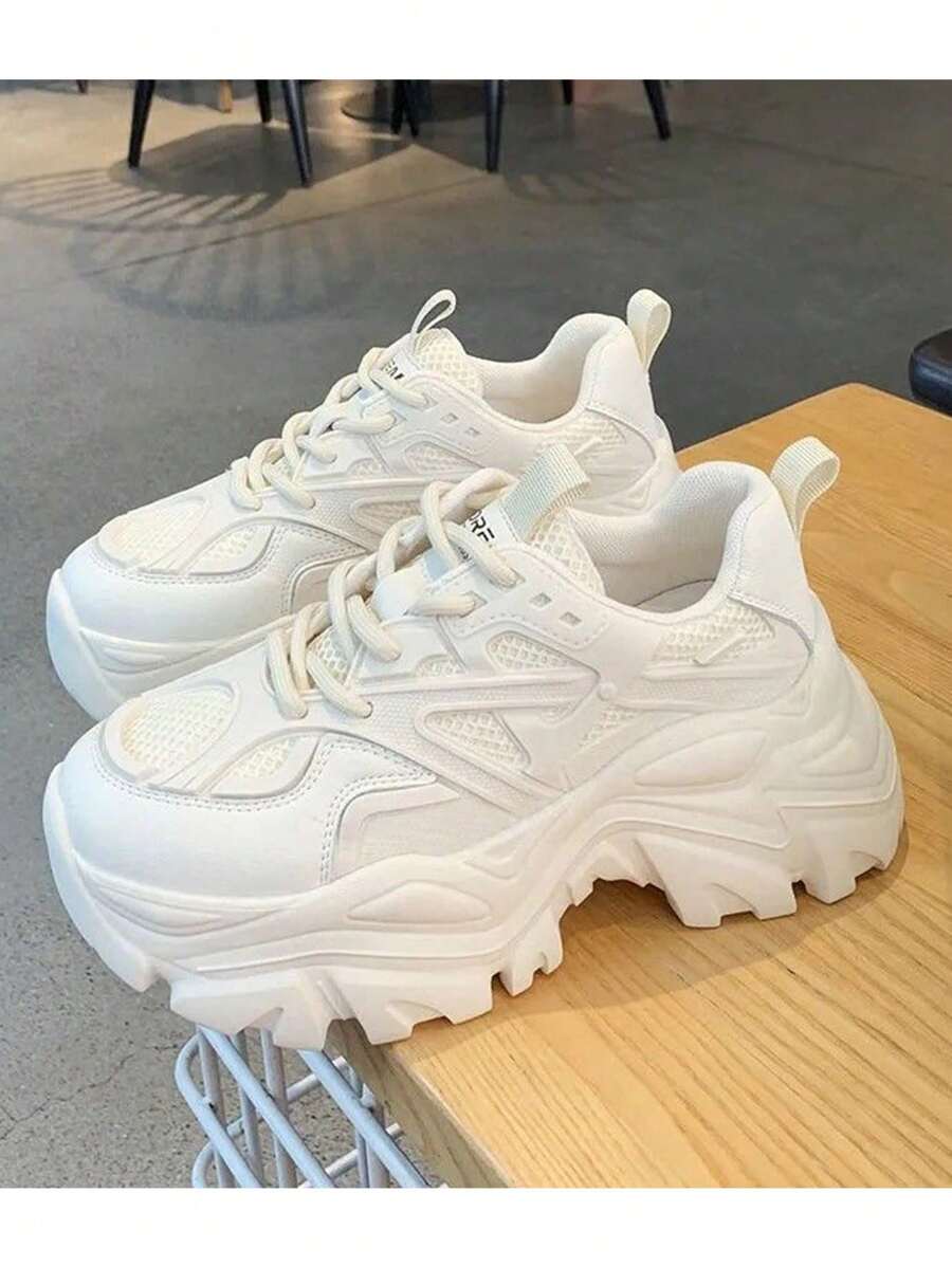 Zapatos De Malla Transpirable De Mujer De Moda, Zapatos Suaves Y Cómodos Voladores, Zapatillas Deportivas Casuales Versátiles Al Aire Libre Para Mamá, Zapatos Para Correr,Zapatillas Deportivas Transpirables De Estilo Nuevo Para Primavera Para Mujeres,Unisex Tacón Bajo, Suela Plana, Gruesa Con Boca Profunda, Antideslizante, Zapatos Casuales,Zapatos deportivos casuales para mujer al aire libre, livianos, transpirables, antideslizantes, chunky de moda Zapatos para aumentar la altura y entrenamiento