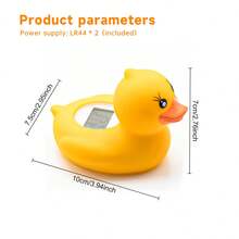 1pc Cartoon Yellow Duck Shower Thermometer, Water Temperature Gauge For Safety Bathing - Multicolor - View 8