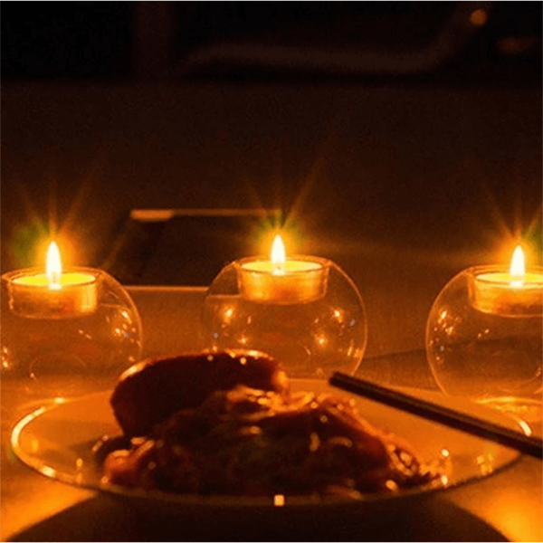 1PC Crystal Glass Candle Holder, Christmas Decoration, Table Candle Holder, Romantic Wedding Bar Party Home Decoration, Room Decoration Gothic Style