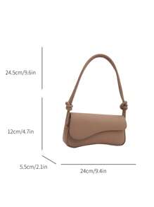 时尚简约，配有不对称翻盖和可调节单肩包，适合购物、钱包、购物、年轻女性、大学生、新人和白领人士。非常适合办公室、大学、工作、商务、通勤、户外、旅行和郊游 - 卡其色 - 查看 5