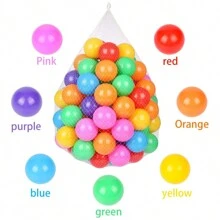 50 Peças/100 Peças Bolas Coloridas de Piscina de Bolinhas para Bebês, Crianças, Bolas Macias para Festas de Aniversário, Eventos, Jogos de Playground, Piscina - 5,6 cm - Multicolorido - Visão 1
