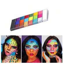 Kit de pintura corporal de 20 colores, para cara y Body, para Halloween, Navidad, fiestas, club, disponible en varios colores, paleta - 20 colores de pintura al óleo + 10 pinceles. - Ver 2