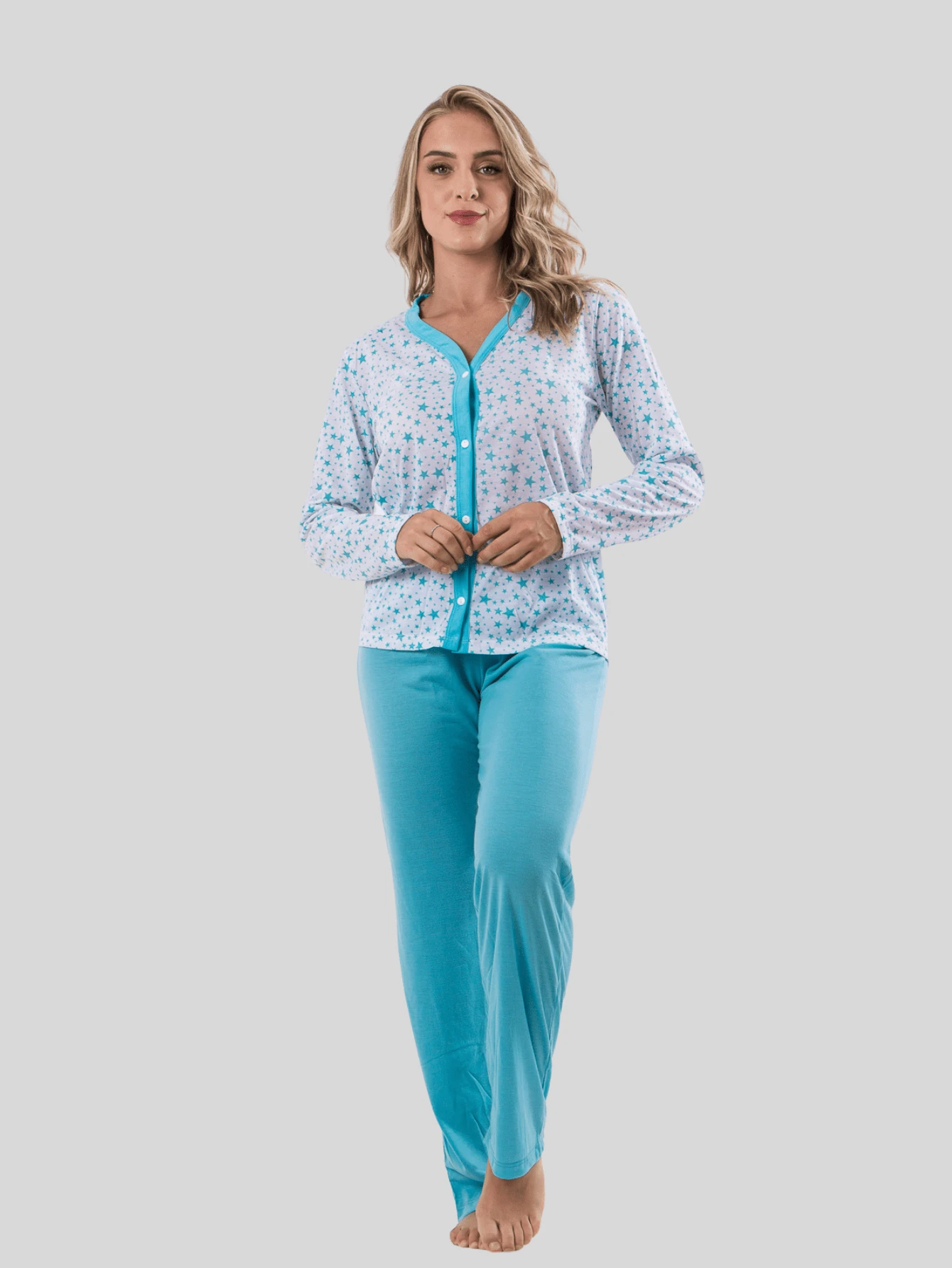 Women Pajama Sets - Màu xanh lam - Xem 1