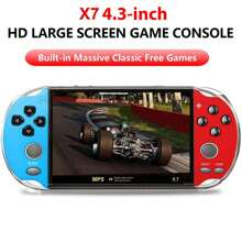 X7 HD Screen Mini Portable Video Game Console Handheld Game Player Built In Thousands Of Games Supports 10 Modes Seven Functions Include Video Recording And So On - Blue Red - View 10