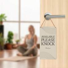 1 Peça Placa de Porta "Não Perturbe", "Disponível, Por Favor Bata" em Acrílico, Placa de Pendurar Dupla Face, 7,8 x 3,9 Polegadas, Placa de Porta de Escritório para Terapeutas, Clínica, Decoração de Casa, Decoração de Quarto, Decoração de Parede, Presentes de Aniversário e Formatura
