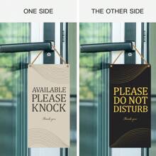 1 Peça Placa de Porta "Não Perturbe", "Disponível, Por Favor Bata" em Acrílico, Placa de Pendurar Dupla Face, 7,8 x 3,9 Polegadas, Placa de Porta de Escritório para Terapeutas, Clínica, Decoração de Casa, Decoração de Quarto, Decoração de Parede, Presentes de Aniversário e Formatura