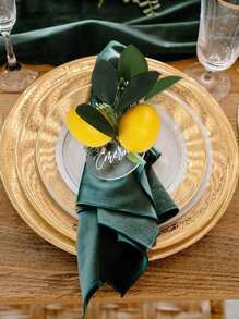 Tropical Fruit Lemon Napkin Rings, Suitable For Outdoor Wedding Theme Party, Room Decor, Dining Table Decor, Home Decor, Fit For Holidays, Parties, Birthdays, Weddings And Dinners - Multicolor - View 9