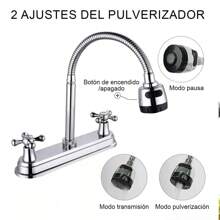Grifo Llave Mezcladora Doble Comando Para Fregadero Cocina