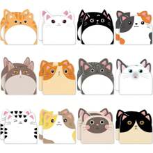 Conjunto de 12 notas adhesivas con diseños de gatos lindos, estilo Kawaii, notas adhesivas divertidas, libreta de notas adhesivas lindas para oficina, hogar, estudiantes y compañeros de cuarto, regalo ideal. Incluye 5 bolígrafos con flores y clip lindos, perfectos para estudiantes y niñas, un gran regalo para niños, amigos y novias para empezar la temporada escolar. Útiles escolares, de vuelta a clases.
