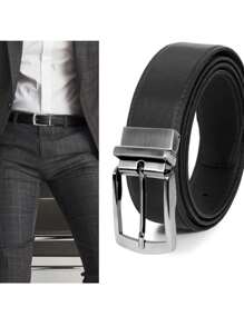 Belts For Men Casual For Daily Wear - Perfect As A Gift For Friend - 黑與白 - 查看 1