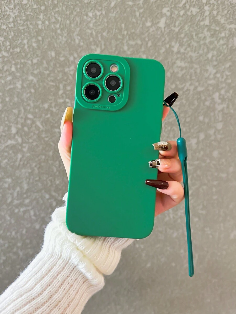 简约高端纯色护眼防摔手机壳，适用于 16、11、12、13、14、15、XR、13 Pro Max、7 Plus、16 Plus、16 Pro Max、13 Pro、14 Plus、15 Pro Max、16、16 Pro Max 防水防震防刮 - 綠色 - 查看 1