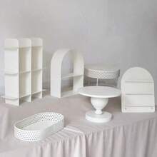 Cream Color Semi Circle Donut Display Rack - Beige - View 3