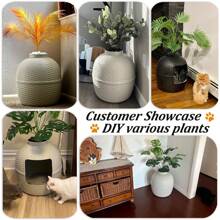 RoyalCraft Hidden Cat Litter Box Enclosure With Decorative Planter